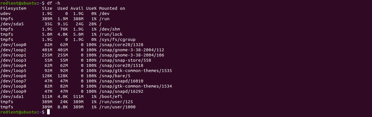 Check Disk Storage In Linux Redient Security